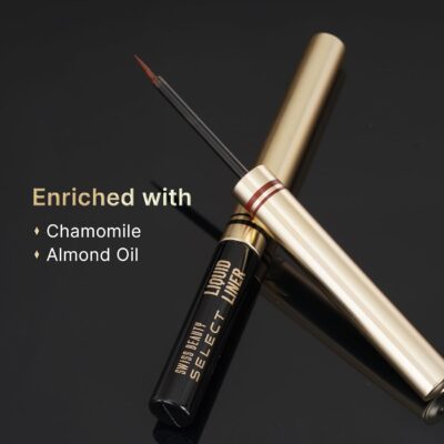SWISS BEAUTY Select Here To Stay Semi-Matte Liquid Waterproof Eyeliner | With Precise & Pointed Tip | Smudge-Proof, Transfer- Proof | Shade- Mood Brown| 3ml |