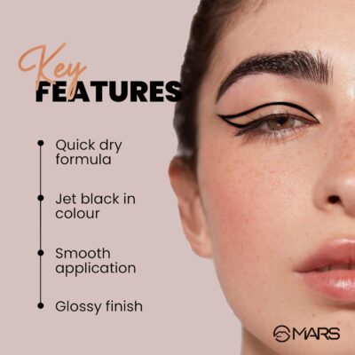 MARS Glossy Liquid Eye Got This Eyeliner | Quick Drying & Smudge Proof | Long Lasting Eye Liner with Fine Tip (7 ml),Black