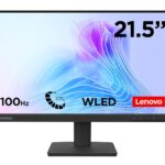 Lenovo L22-4e | 21.5" (55.88cm) FHD IPS 100Hz Ultraslim Monitor | 4ms, 99% sRGB, 16.7Mn Colors, 1x HDMI 1.4, 1x VGA,TUV Eye Comfort, Low Blue Light| Tilt | Black | 67D5KAC6IN