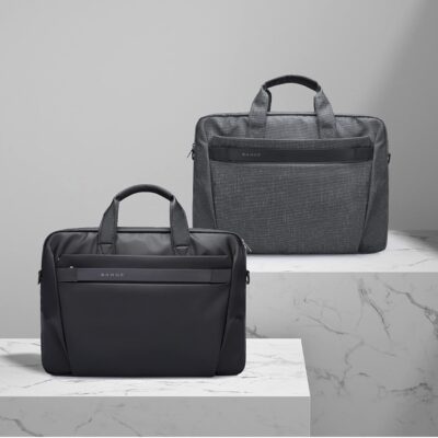 Red Lemon Bange Men's Professional Briefcase Office Messenger Bag fits up to 15.6" Laptop/MacBook with Handles & Detachable Shoulder Strap, Spacious Pockets, Waterproof & wrinkle-free (Black)