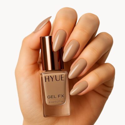 HYUE Gel FX Nail Paint | Naked | 8ml | Ultra-Glossy Gel Finish | 14-Day Long-Lasting Wear | Quick-Dry & Chip-Resistant | Vegan & Paraben-Free | No UV Needed | 22 Rich Salon-Quality Shades