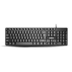 FRONTECH Multimedia USB Wired Keyboard, 105 Keys, 12 Hot Keys, Ergonomic Design with Adjustable Clips, Soft & Laser Printed Keys, Plug and Play (KB-1671)