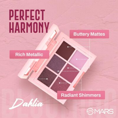 MARS Blooming Matte & Shimmer Eyeshadow Palette (4.8gm) (02-Dahlia) | Highly Pigmented | Blendable | Perfect for Any Occasion | Multicolor | All Skin Type | Travel Friendly