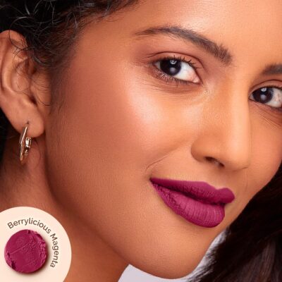 Mamaearth Moisture Matte Longstay Lipstick With Avocado Oil & Vitamin E For 12 Hour Long Stay-12 Berrylicious Magenta - 2 G