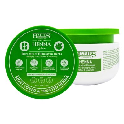 Habibs Orgamatics Natural Henna Mehndi Powder Enriched With Bhringraj, Amla, Brahmi,Jatamansi For Natural Hair Colouring, 200Gm, Pack Of 1