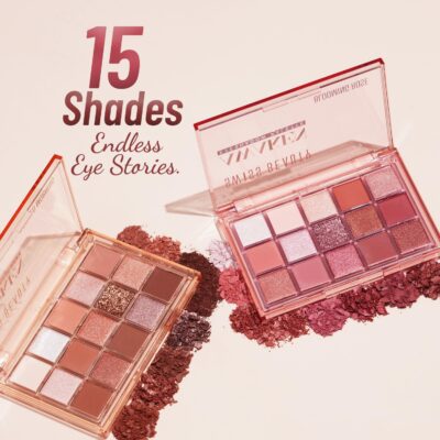 Swiss Beauty Awaken Eyeshadow Palette | Matte + Shimmer Finish | Long-Lasting | Blendable | Shade- 1. Brewed Morning, 11g