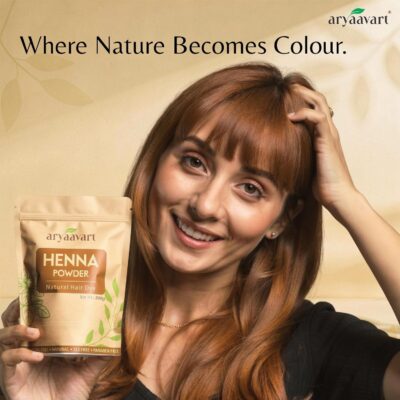 Aryaavart Herbal Henna Powder Organic Green Heena for Hair Colour Nourishes Conditions & Strengthens No Harsh Chemicals All Hair Types (200g)