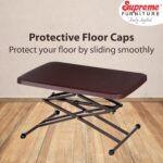 Supreme Furniture Scissor Foldable Rectangle Height Adjustable Plastic Table,Suitable for Study, Office, Work from Home, Living, Laptop, Bed, Indoor & Outdoor (Globus Brown)
