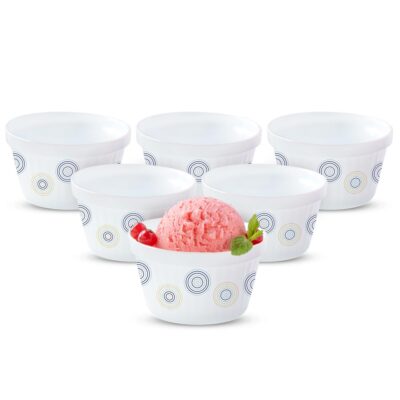 Larah by BOROSIL Ice Cream Bowl/Dessert Set(Set of 6) - Glass, 190 Ml (Sorbet)