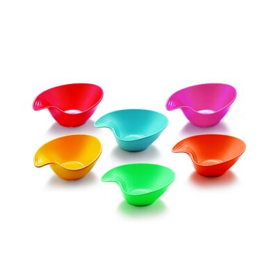 Cello Melamine Small Munch Bowl Set, 250ml, Set of 6, Assorted