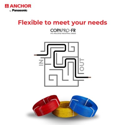 Anchor by Panasonic 0.75 mm COPAPro FR Electrical Wire, 90 Meter Fire Resistant Single Core PVC insulated Pure Copper Wire, Anti Rodent Anti Termite Flexible Wire for Connections (WHITE, 96137WH)