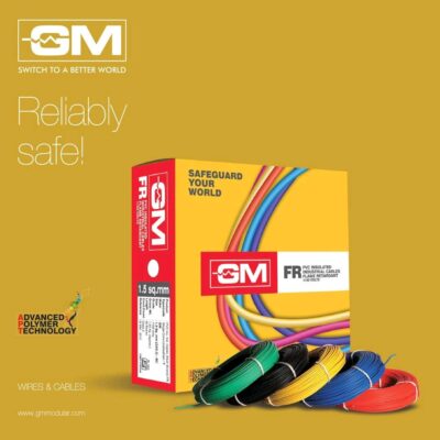 GM Flame Retardant Wire - 4 Sq mm (45m, Yellow)