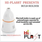 Hi-Plasst B22 Pendant Bulb Holder for Wall & Hanging Use, Plastic Batten Lamp Holder for LED/Electric Bulbs, Detachable Plain Bulb Holder for Home Lighting (Pack of 5)